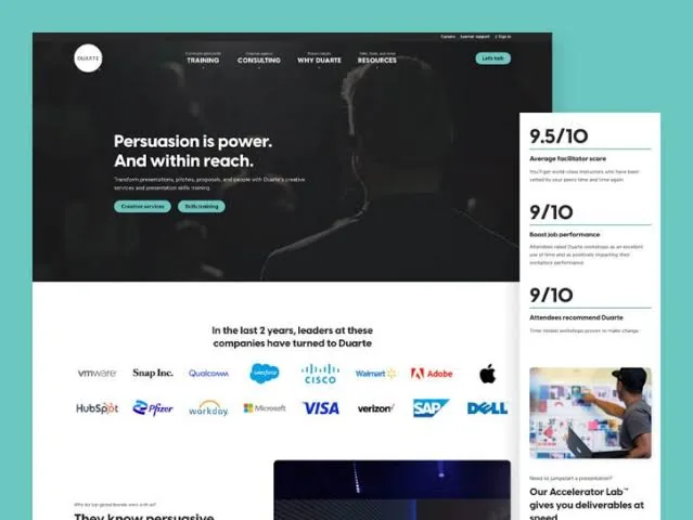 Professional consulting website with strong trust signals