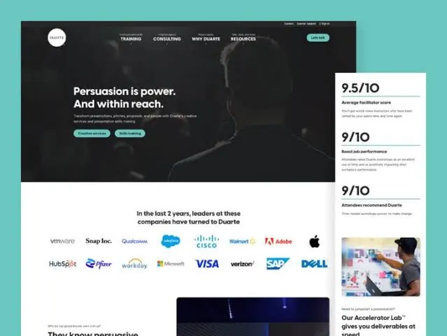 Dark training and consulting website example