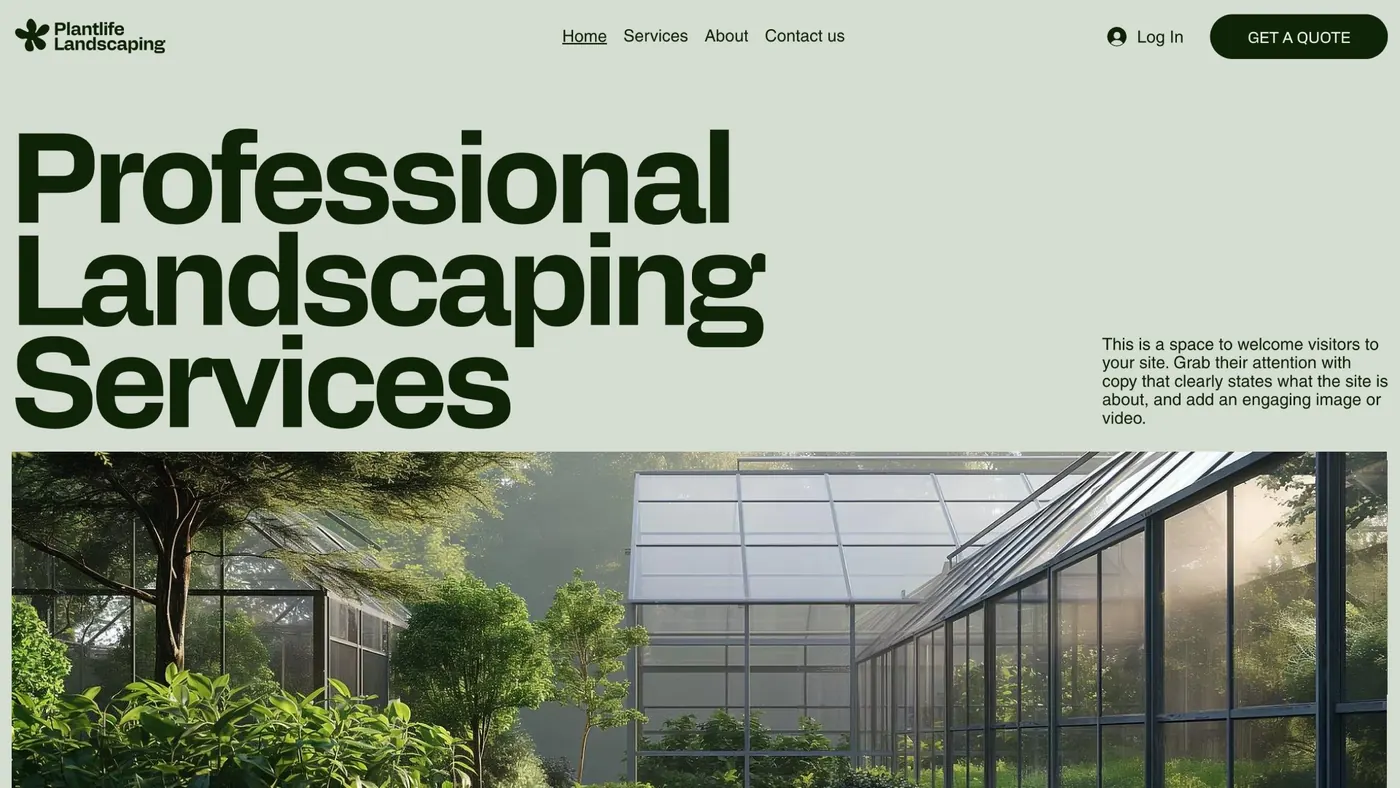 Premium service business website with strong imagery and clear typography
